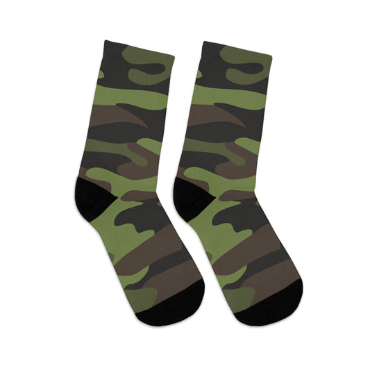 Camo Recycled Crew Socks - Eco-Friendly