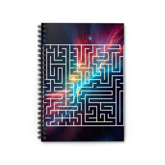 Space Maze Spiral Notebook - Ruled Line, Journal, Astronomy Notepad